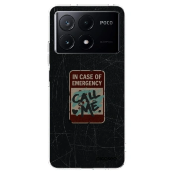 Picasee silikonski prozorni ovitek za Xiaomi Poco X6 Pro - EMERGENCY