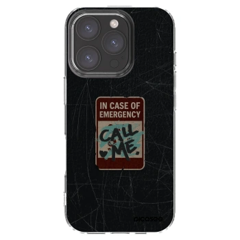 Picasee silikonski prozorni ovitek za Apple iPhone 16 Pro - EMERGENCY