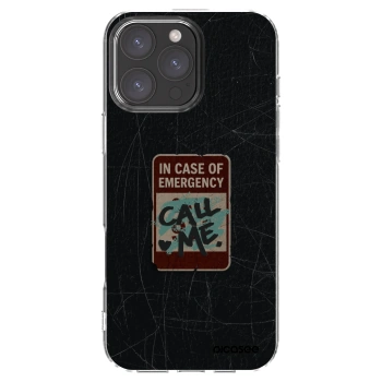 Picasee silikonski prozorni ovitek za Apple iPhone 16 Pro Max - EMERGENCY