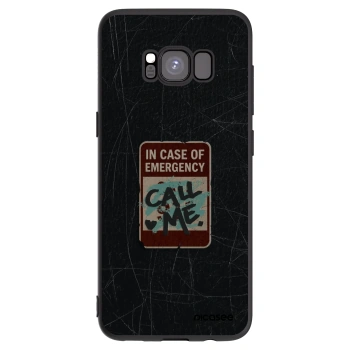 Picasee silikonski črni ovitek za Samsung Galaxy S8 G950F - EMERGENCY