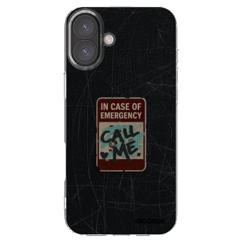 Picasee silikonski prozorni ovitek za Apple iPhone 16 Plus - EMERGENCY