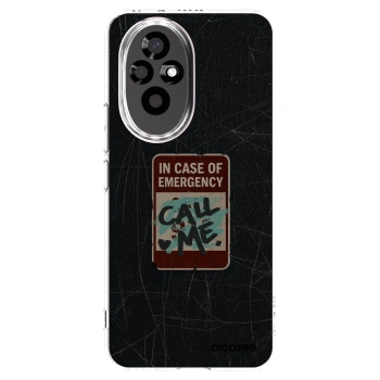 Picasee silikonski prozorni ovitek za Honor 200 5G - EMERGENCY