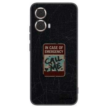 Picasee silikonski črni ovitek za Motorola Moto G85 - EMERGENCY