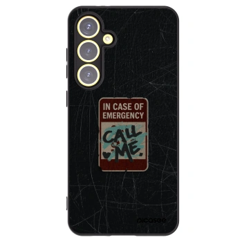 Picasee silikonski črni ovitek za Samsung Galaxy S24 FE S721B - EMERGENCY