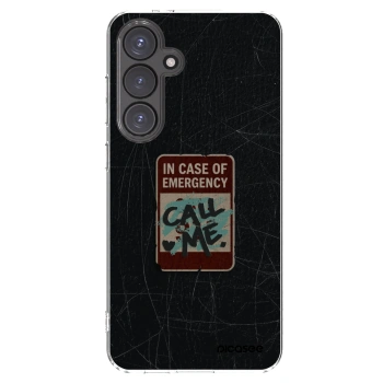 Picasee silikonski prozorni ovitek za Samsung Galaxy S24 FE S721B - EMERGENCY