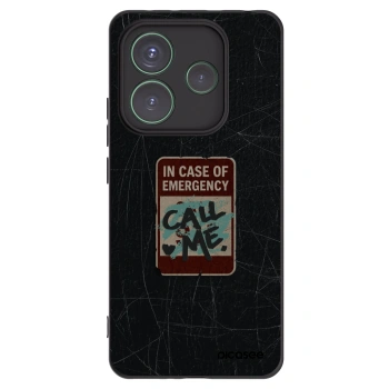 Picasee silikonski črni ovitek za Xiaomi Redmi Note 14 5G - EMERGENCY