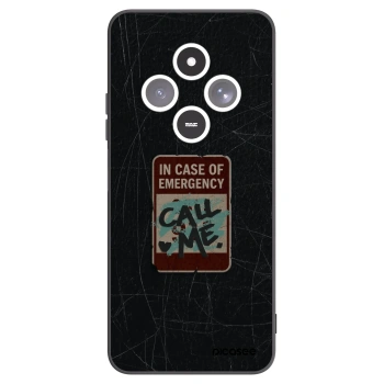 Picasee silikonski črni ovitek za Xiaomi Redmi 14C - EMERGENCY