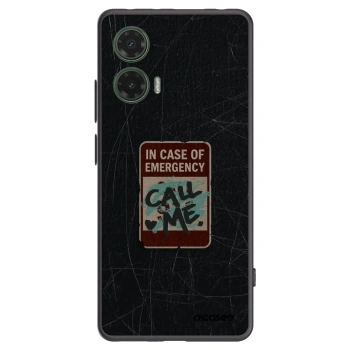 Picasee silikonski črni ovitek za Motorola Moto G35 5G - EMERGENCY