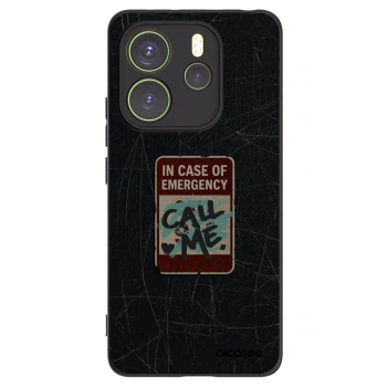 Picasee silikonski črni ovitek za Xiaomi Redmi Note 14 4G - EMERGENCY