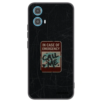 Picasee silikonski črni ovitek za Motorola Moto G34 5G - EMERGENCY