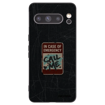 Picasee silikonski črni ovitek za Google Pixel 8 Pro - EMERGENCY