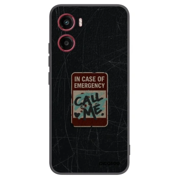 Picasee silikonski črni ovitek za Motorola Moto G05 - EMERGENCY