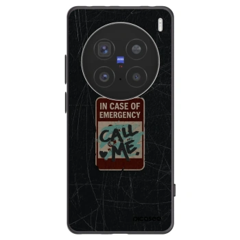 Picasee silikonski črni ovitek za Vivo X200 Pro - EMERGENCY