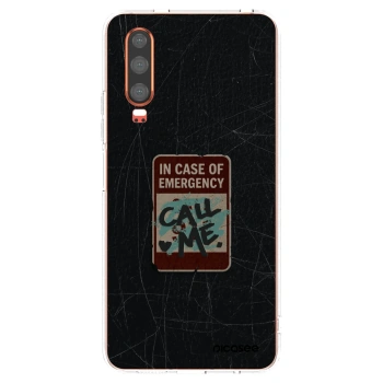 Picasee silikonski prozorni ovitek za Huawei P30 - EMERGENCY
