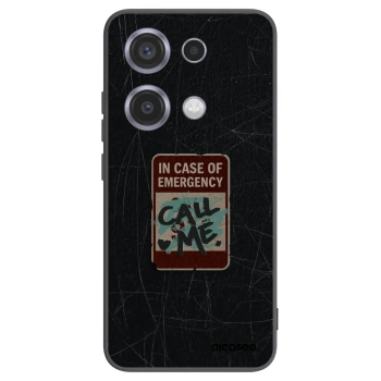 Picasee silikonski črni ovitek za Xiaomi Redmi Note 14S - EMERGENCY