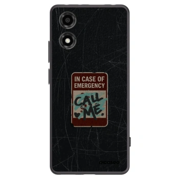 Picasee silikonski črni ovitek za Motorola Moto E14 - EMERGENCY