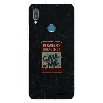 Picasee silikonski prozorni ovitek za Huawei Y6 2019 - EMERGENCY