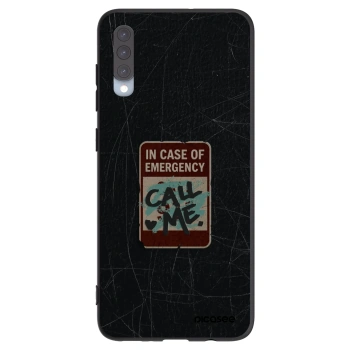 Picasee silikonski črni ovitek za Samsung Galaxy A70 A705F - EMERGENCY