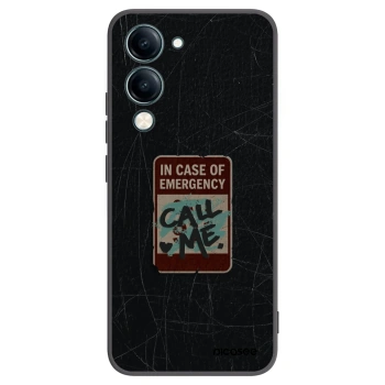 Picasee silikonski črni ovitek za Vivo Y29s 5G - EMERGENCY