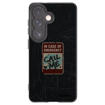 Picasee silikonski črni ovitek za Samsung Galaxy S26 - EMERGENCY