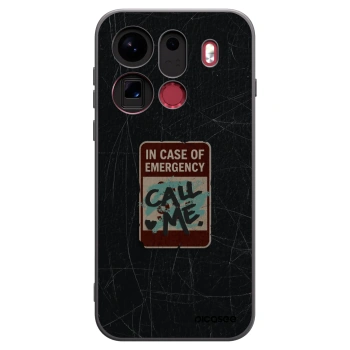 Picasee silikonski črni ovitek za OPPO Find X9 Pro - EMERGENCY
