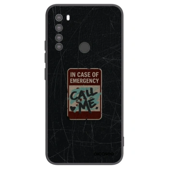Picasee silikonski črni ovitek za Xiaomi Redmi Note 8 - EMERGENCY