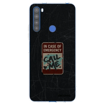 Picasee silikonski prozorni ovitek za Xiaomi Redmi Note 8T - EMERGENCY