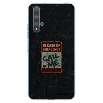 Picasee silikonski prozorni ovitek za Huawei Nova 5T - EMERGENCY