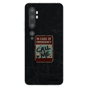 Picasee silikonski prozorni ovitek za Xiaomi Mi Note 10 (Pro) - EMERGENCY