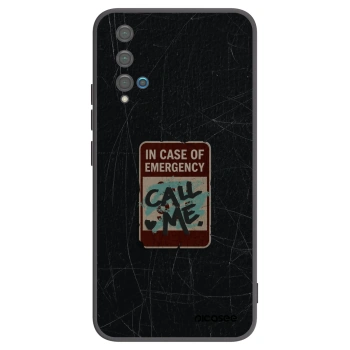 Picasee silikonski črni ovitek za Huawei Nova 5T - EMERGENCY