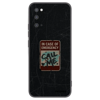 Picasee silikonski črni ovitek za Samsung Galaxy S20 G980F - EMERGENCY