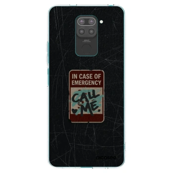 Picasee silikonski črni ovitek za Xiaomi Redmi Note 9 - EMERGENCY