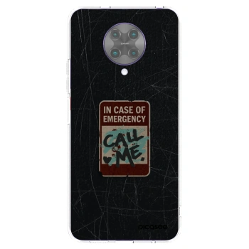 Picasee silikonski prozorni ovitek za Xiaomi Poco F2 Pro - EMERGENCY