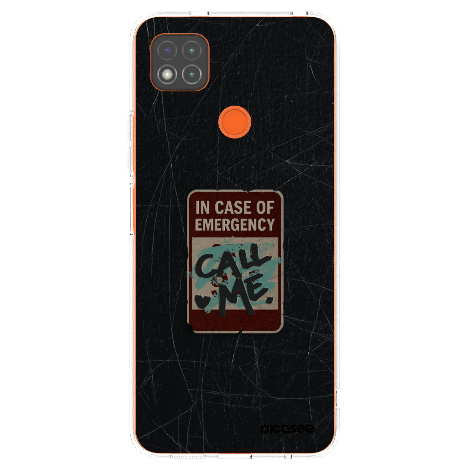Picasee silikonski prozorni ovitek za Xiaomi Redmi 9C - EMERGENCY