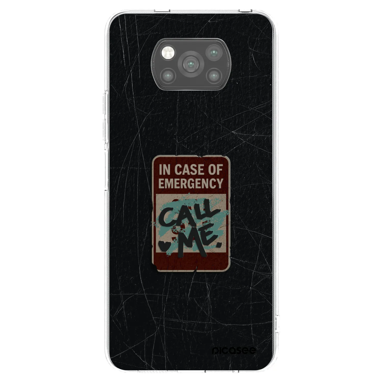 Picasee silikonski črni ovitek za Xiaomi Poco X3 - EMERGENCY