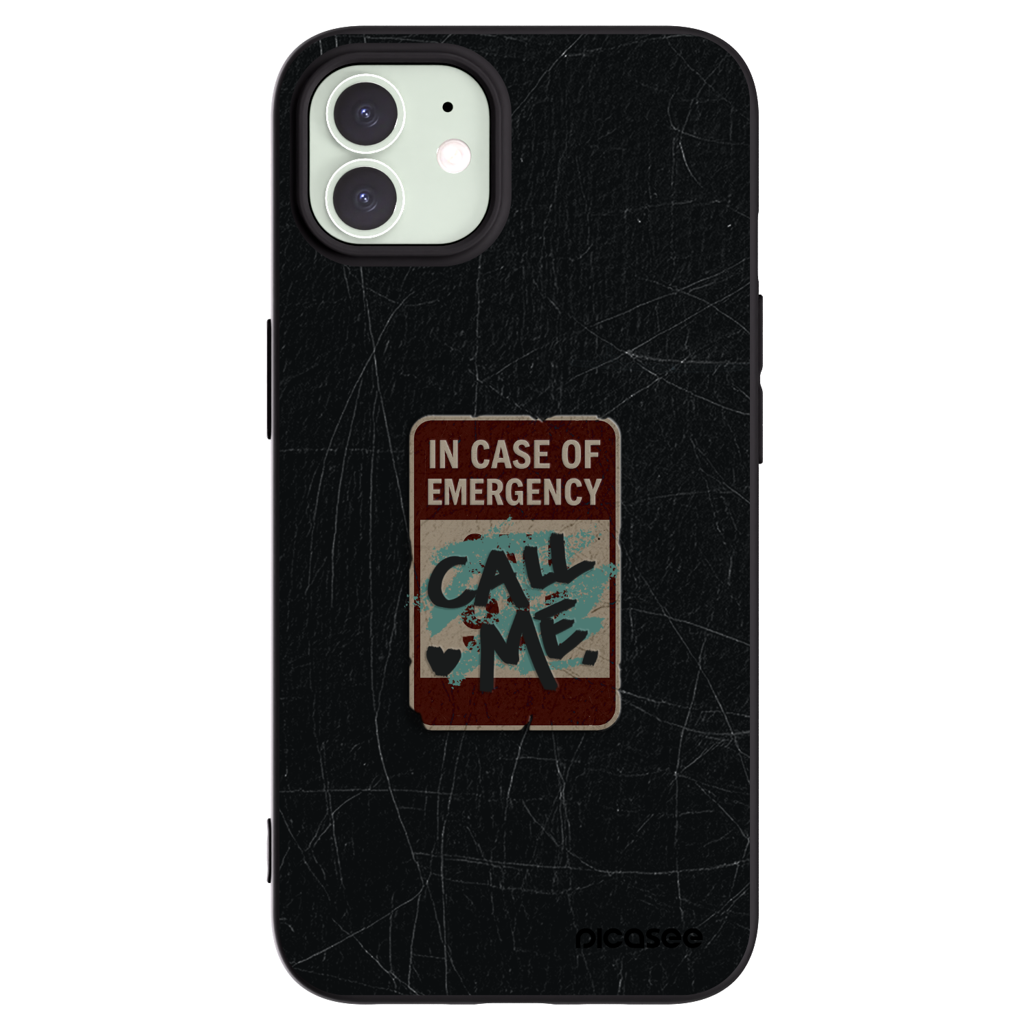 Picasee silikonski črni ovitek za Apple iPhone 12 - EMERGENCY