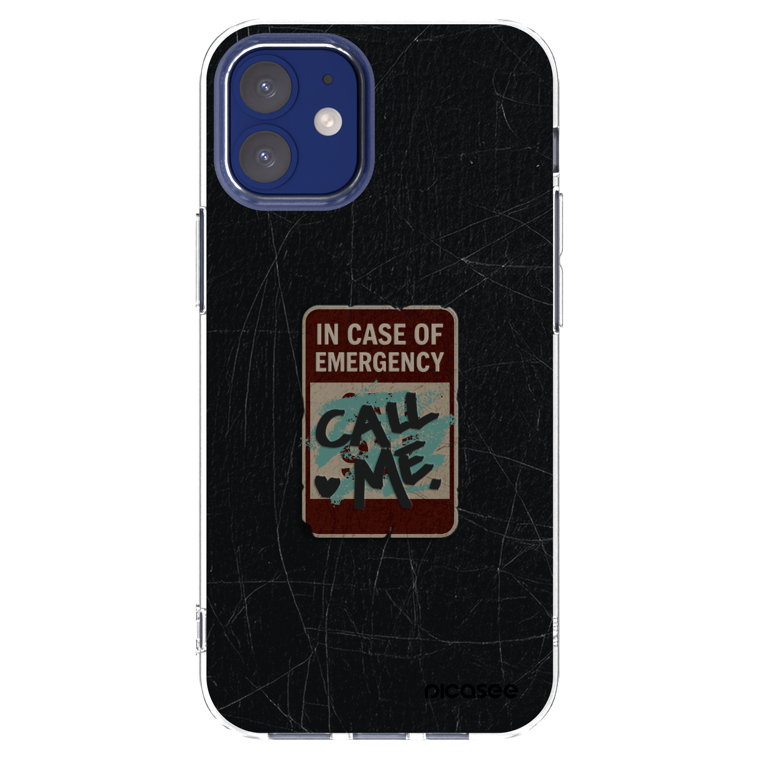 Picasee silikonski prozorni ovitek za Apple iPhone 12 mini - EMERGENCY