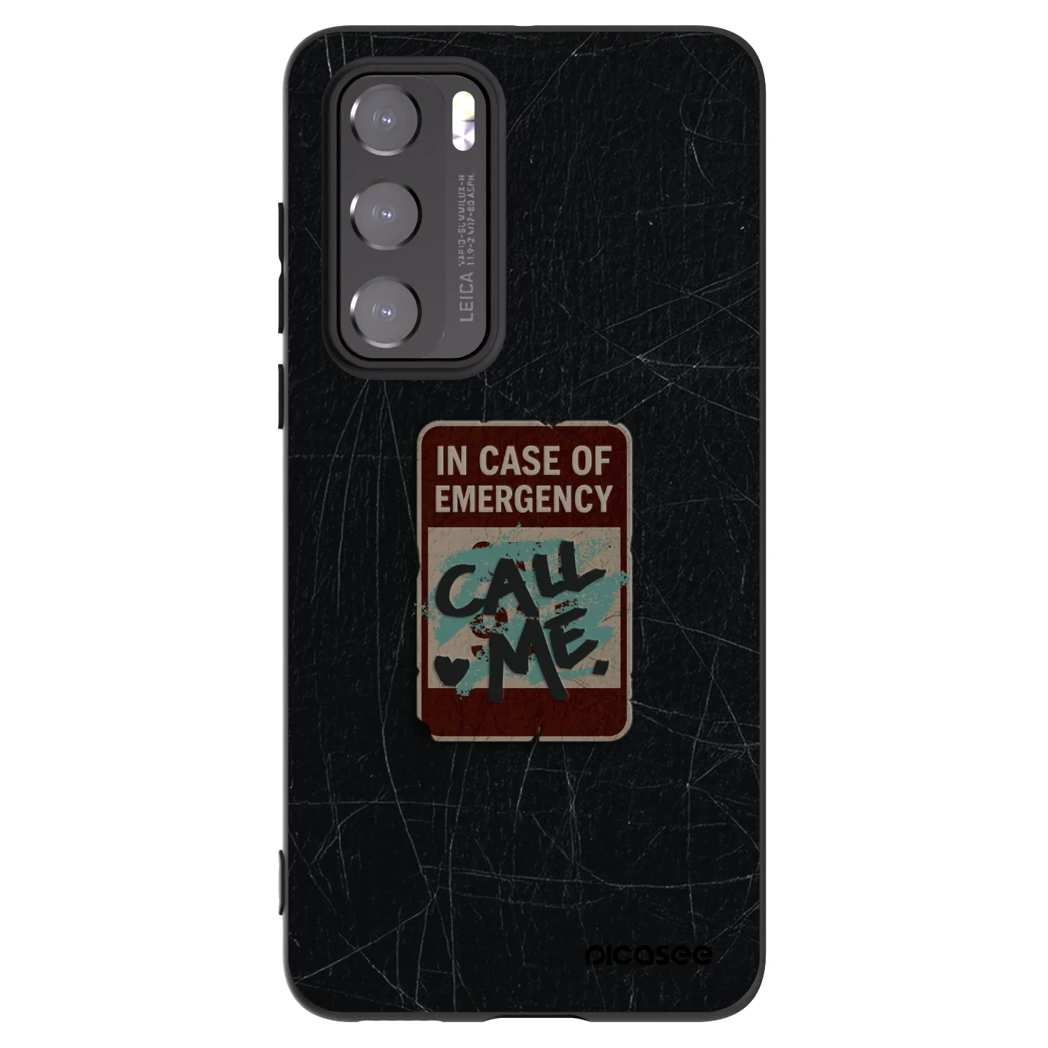 Picasee silikonski črni ovitek za Huawei P40 - EMERGENCY