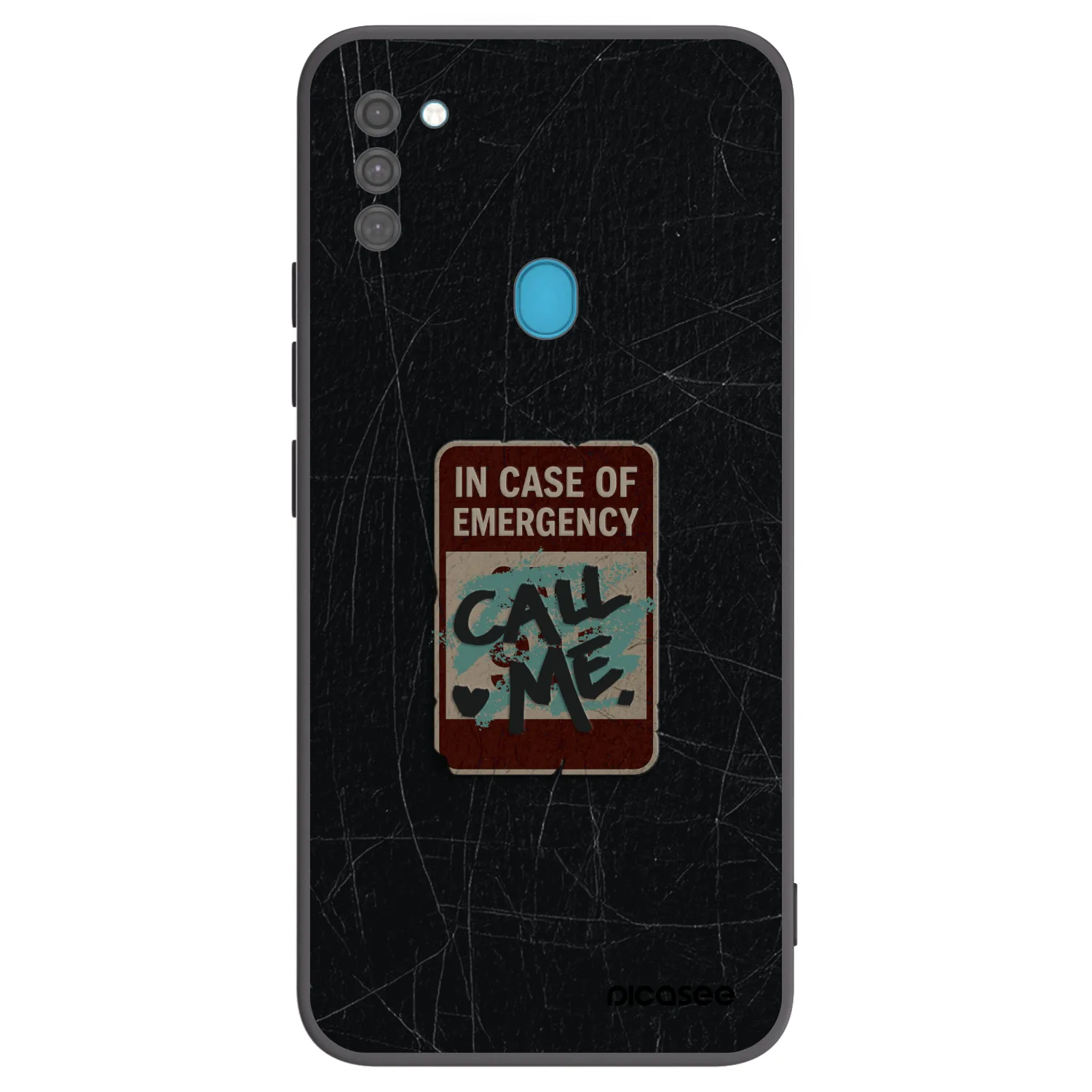 Picasee silikonski črni ovitek za Samsung Galaxy M11 - EMERGENCY