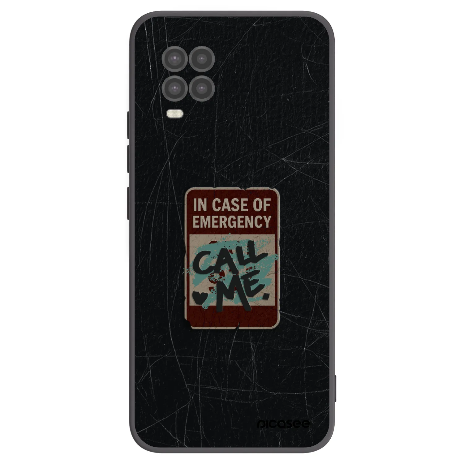 Picasee silikonski črni ovitek za Xiaomi Mi 10 Lite - EMERGENCY