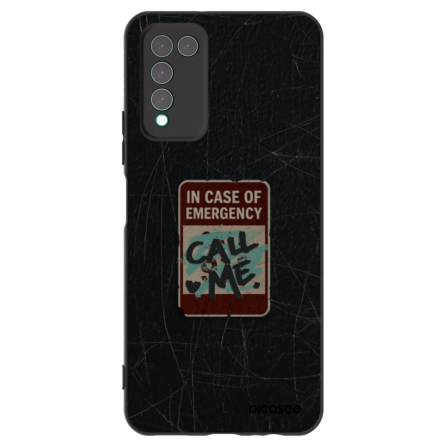 Picasee silikonski črni ovitek za Honor 10X Lite - EMERGENCY