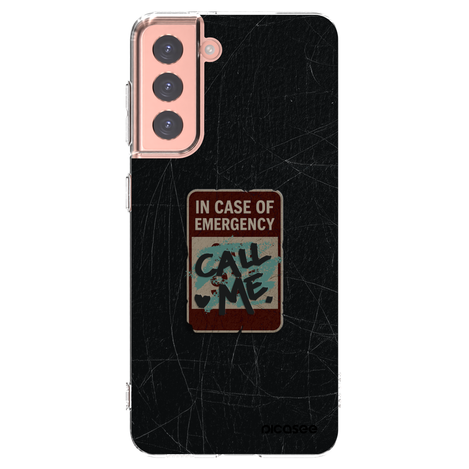 Picasee silikonski prozorni ovitek za Samsung Galaxy S21 5G G991B - EMERGENCY