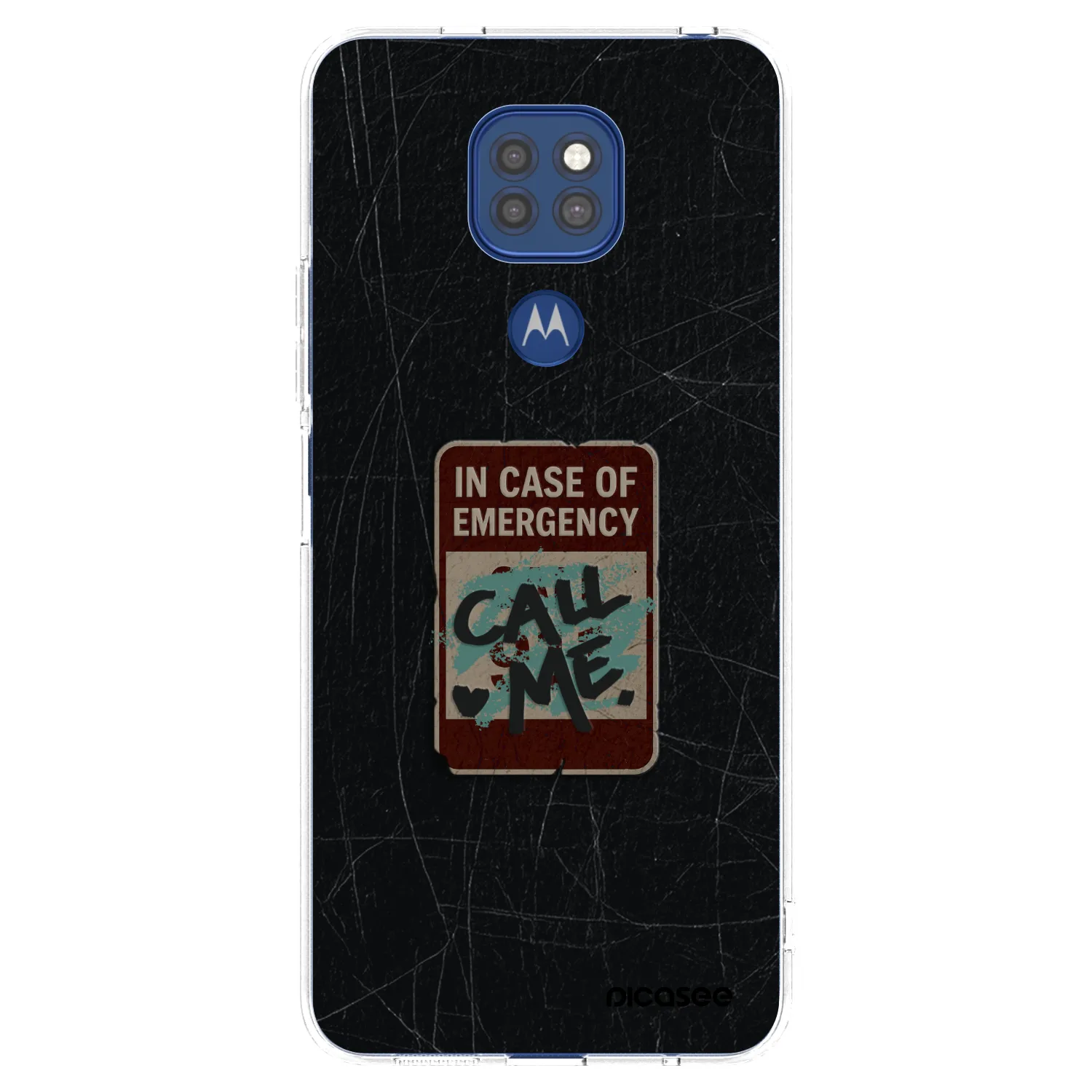 Picasee silikonski prozorni ovitek za Motorola Moto G9 Play - EMERGENCY