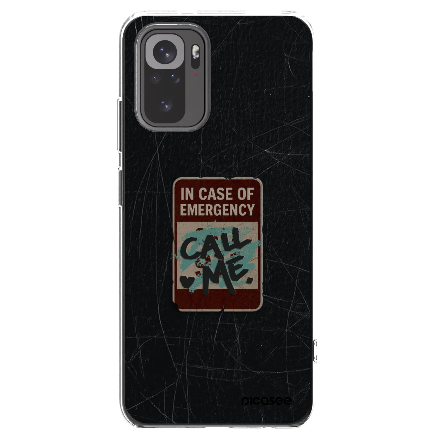 Picasee silikonski prozorni ovitek za Xiaomi Redmi Note 10S - EMERGENCY