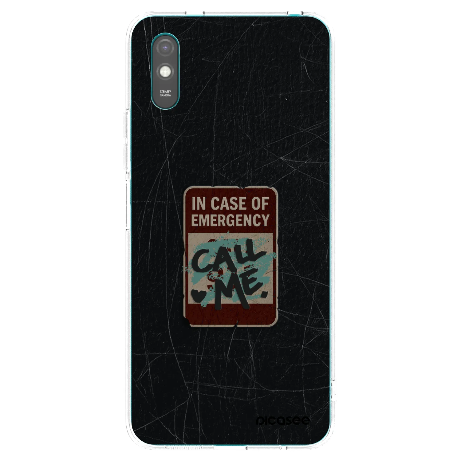 Picasee silikonski prozorni ovitek za Xiaomi Redmi 9AT - EMERGENCY