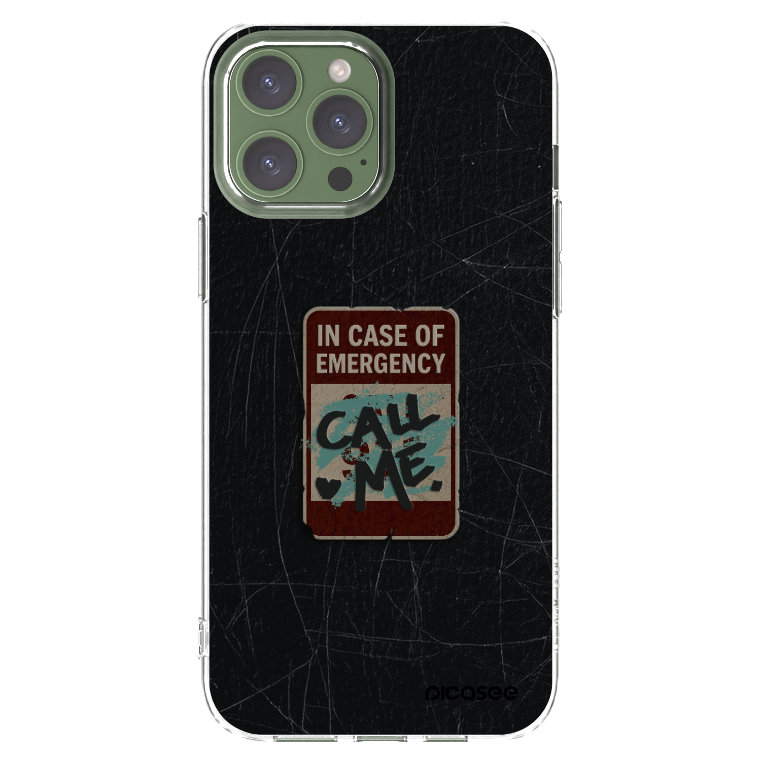 Picasee silikonski prozorni ovitek za Apple iPhone 13 Pro Max - EMERGENCY