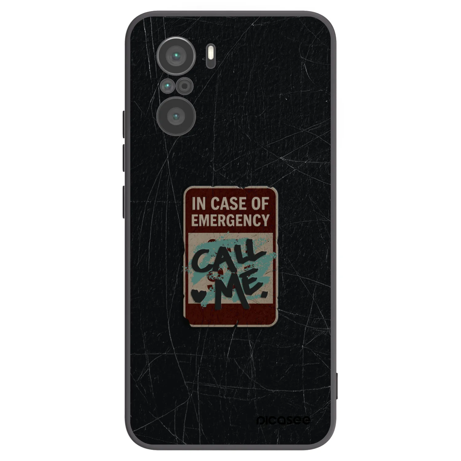 Picasee silikonski črni ovitek za Xiaomi Poco F3 - EMERGENCY