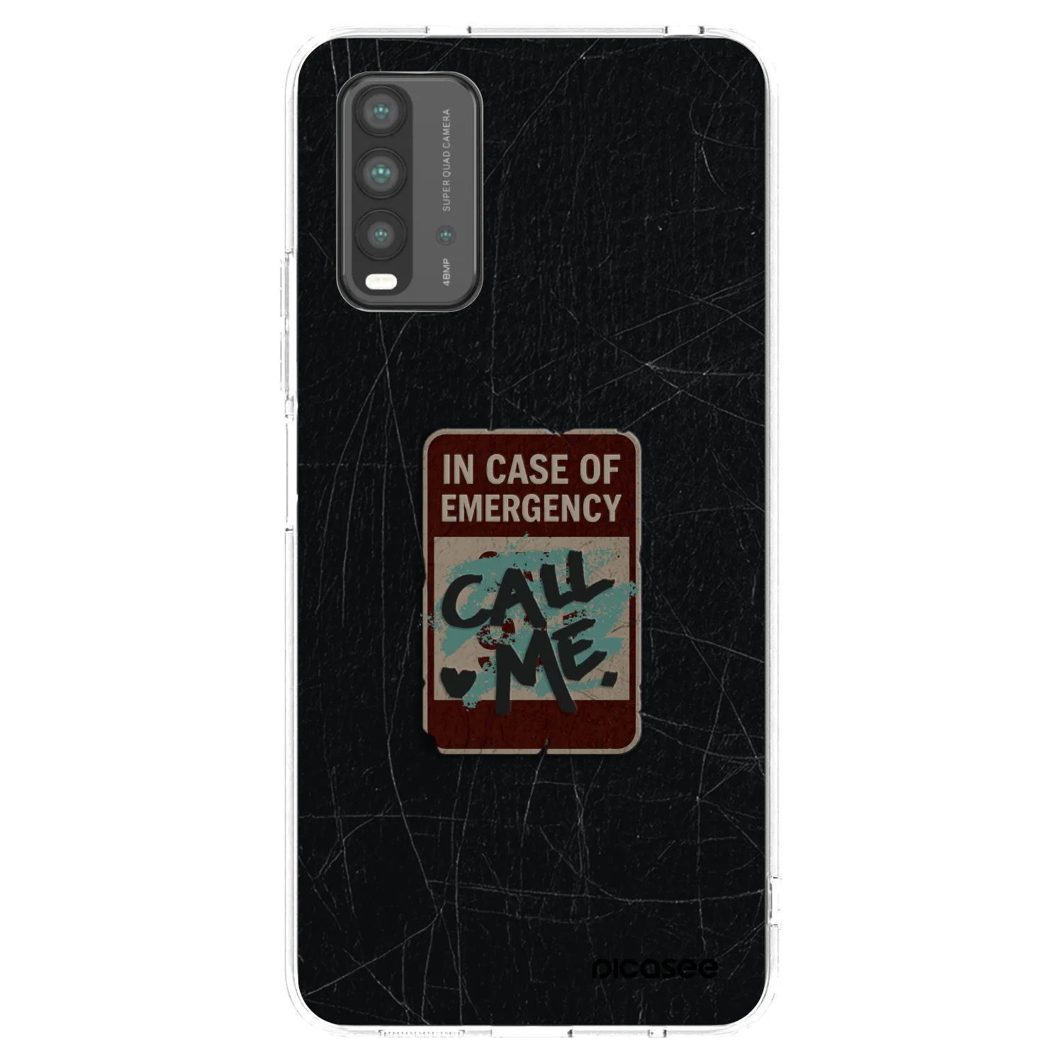 Picasee silikonski prozorni ovitek za Xiaomi Redmi 9T - EMERGENCY
