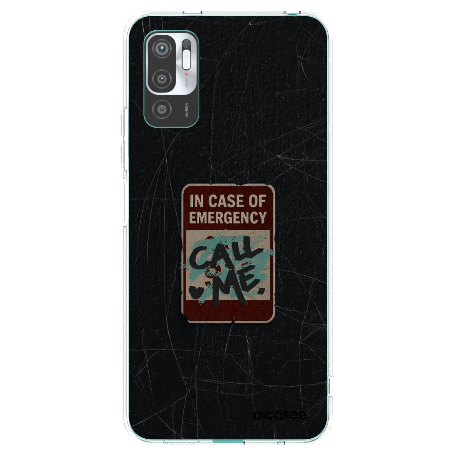 Picasee silikonski prozorni ovitek za Xiaomi Redmi Note 10 5G - EMERGENCY