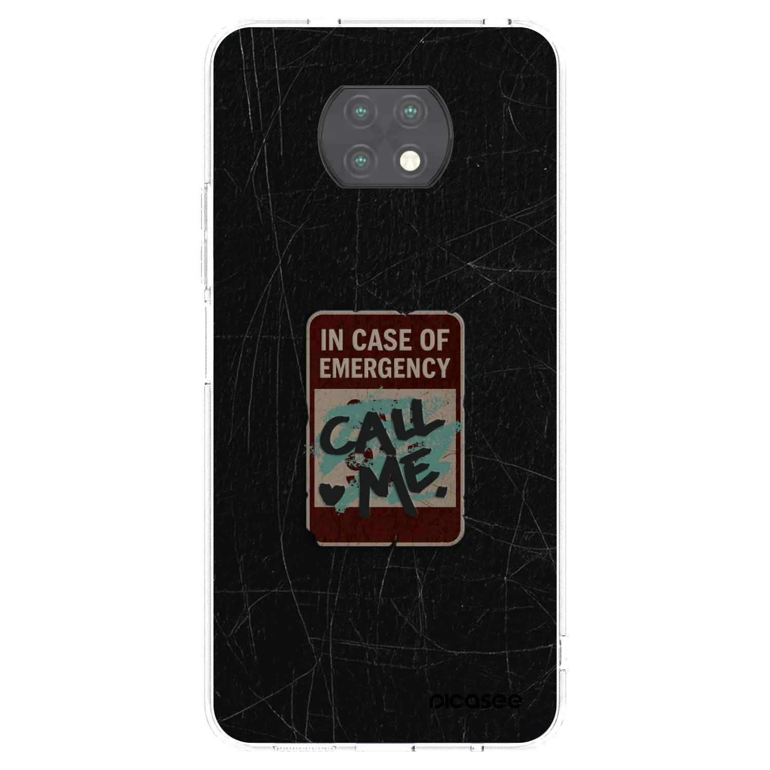 Picasee silikonski prozorni ovitek za Xiaomi Redmi Note 9T - EMERGENCY